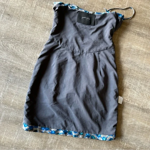 RACHEL COMEY 100% Silk Ruched Y2K Mini Dress sz S Snap Front Spaghetti Strap - Picture 3 of 15